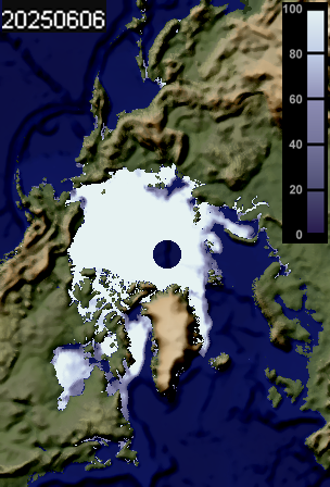 Daily Ice Map from SSMI, NERSC